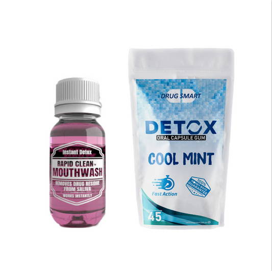 Multi Pack 1 X Detox Oral Capsule Gum 1 X Rapid Clean Detoxifying Mouthwash 50ML